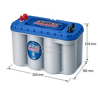 Bater�a Optima BLUE TOP BT DC 5.5 AGM 12 Voltios 75 Amperios