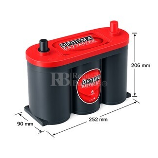 Bater�a Optima RED TOP RTS 2.1 AGM 6 Voltios 50 Amperios