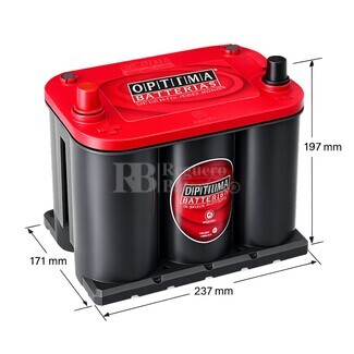Bater�a Optima RED TOP RTS 3.7 AGM 12 Voltios 44 Amperios