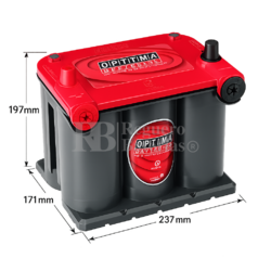 Bater�a Optima RED TOP RTU 3.7 AGM 12 Voltios 44 Amperios