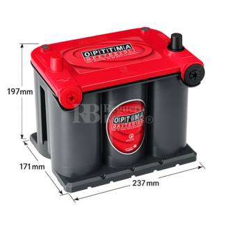 Bater�a Optima RED TOP RTU 3.7 AGM 12 Voltios 44 Amperios