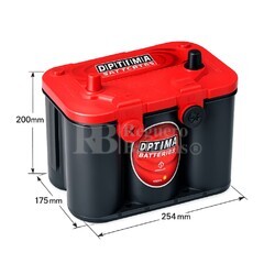 Bater�a Optima RED TOP RTU 4.2 AGM 12 Voltios 50 Amperios