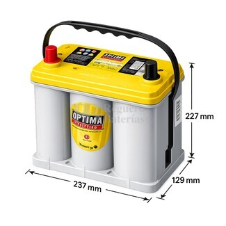 Bateria Optima YELLOWTOP  YTS 2.7  AGM 12 Voltios 38 Amperios