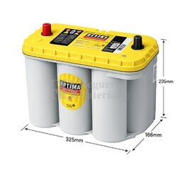 Bater�a Optima YELLOWTOP YTS 5.5 AGM 12 Voltios 75 Amperios 