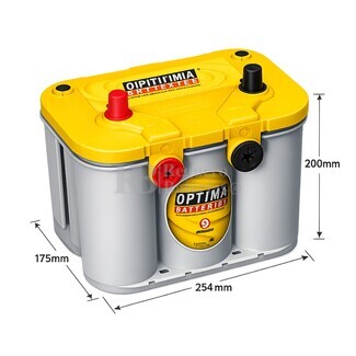 Bater�a Optima YELLOWTOP YTU 4.2 AGM 12 Voltios 55 Amperios