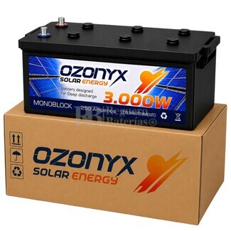 Bater�a OZX250.A 250Ah 12V para Instalaciones Solares de Ciclo Profundo