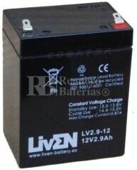 Batera para Alarma de 12 Voltios 2.9 Amperios LV2.9-12