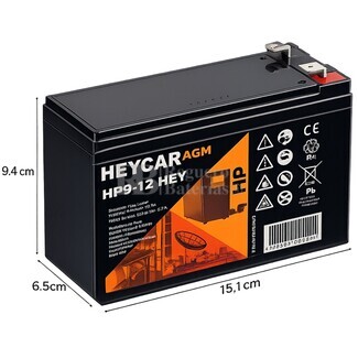 Bater�a para Alarma de 12 Voltios 9 Amperios HP12-9B