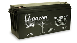 Bateria para caravana 12 voltios 150 amperios AGM Conexin Tornillo