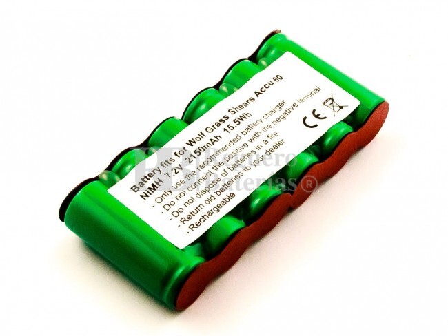 Vhbw Akku Für Wolf Garten Accu 45 – 2000 MAh, NiMH, 3,6 V, Ersatzakku Für Rasenscheren & Werkzeug