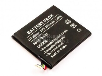 Batera para HTC One XS, Li-Polymer, 3,7V, 2000mAh, 7,4Wh