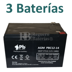 Batería para Kart 36 Voltios 14 Amperios PBC12-14
