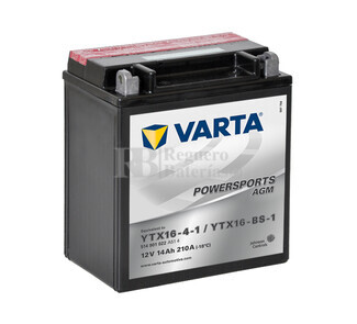Batera Moto Varta YTX16-4-1-YTX16-BS-1 12 Voltios 14 Ah