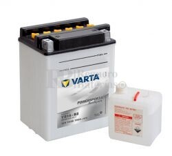 Batera para Moto VARTA 12 Voltios 14 Ah en C10 PowerSports Freshpack Ref.514014014 YB14-B2  EN 190 A 134x89x166