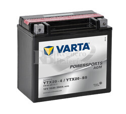 Batería para Moto VARTA 12 Voltios 18 Ah en C10 PowerSports AGM Ref.518902026 YTX20-4/YTX20-BS EN 250 A 177x88x156
