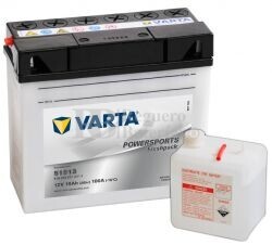 Batera para Moto VARTA 12 Voltios 19 Ah en C10 PowerSports AGM Ref.519013017 51913 EN 100 A 186x82x171
