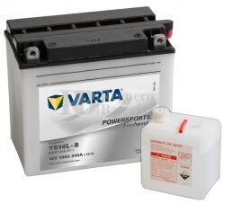 Batera para Moto VARTA 12 Voltios 19 Ah en C10 PowerSports Freshpack Ref.519011019 YB16L-B EN 240 A 176x101x156