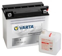 Batería para Moto VARTA 12 Voltios 19 Ah en C10 PowerSports Freshpack Ref.519012019 YB16-B EN 240 A 176x101x156