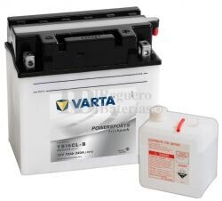 Batera para Moto VARTA 12 Voltios 19 Ah en C10 PowerSports Freshpack Ref.519014018 YB16CL-B EN 240 A 176x101x176