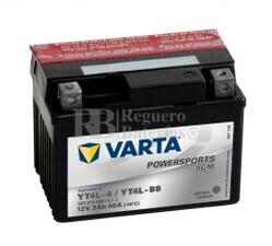 Batera para Moto VARTA 12 Voltios 3 Ah en C10 PowerSports AGM Ref.503014003 YT4L-4/YT4L-BS EN 40 A 114x71x86 