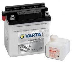 Batera para Moto VARTA 12 Voltios 3 Ah en C10 PowerSports Freshpack Ref.503012001 YB3L-A EN 30 A 100x58x112