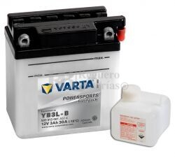 Batera para Moto VARTA 12 Voltios 3 Ah en C10 PowerSports Freshpack Ref.503013001 YB3L-B EN 30 A 100x58x112