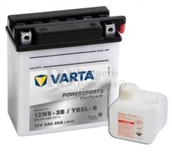 Batera para Moto VARTA 12 Voltios 5 Ah en C10 PowerSports Freshpack Ref.505012003 YB5L-B / 12N5-3B EN 60 A 121x61x131