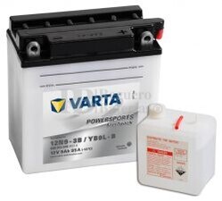 Batera para Moto VARTA 12 Voltios 9 Ah en C10 PowerSports Freshpack Ref.509015008 12N9-3B-1 / YB9L-B EN 85 A 136x76x140