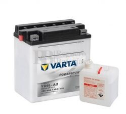 Batera para Moto VARTA 12 Voltios 9 Ah en C10 PowerSports Freshpack Ref.509016008 YB9L-A2 EN 130 A 135x75x139