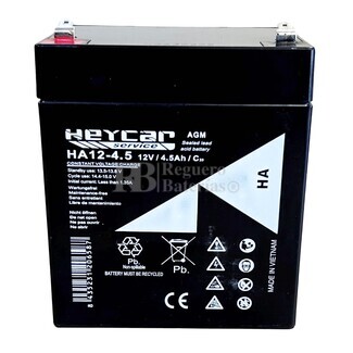 Batera para SAI 12 Voltios 4,5 Amperios Heycar HA12-4.5