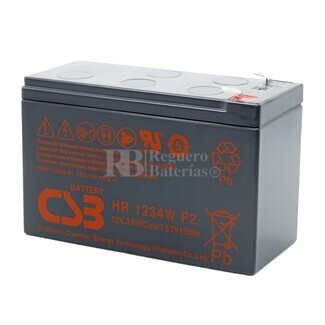 Batera para SAI UPS 12 Voltios 9 Amperios HR1234 WF2