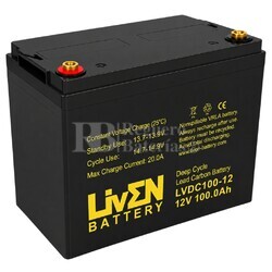 Bater�a para Solar 12 Voltios 100 Amperios Ciclo Profundo LVDC100-12