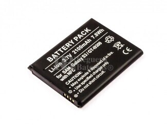 Bateria para telefonos Galaxy S III, GT-I9300, Li-ion, 3,8V, 2100mAh, 8,0Wh, with NFC