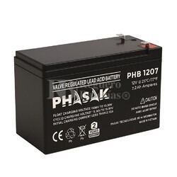 Batera Phasak 12 Voltios 7,2 Amperios PHB-1207