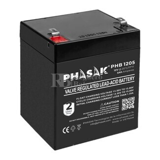 Bateria Phasak 12V 5 Amperios