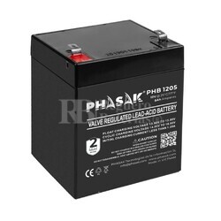 Batera 12 Voltios 5 Amperios Phasak  PHB-1205