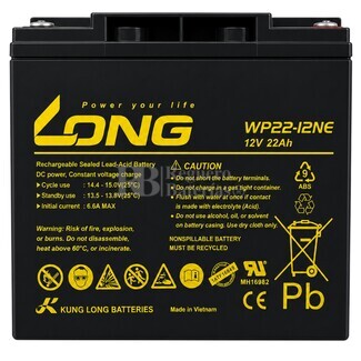 Bater�a SAI 12 Voltios 22 Amperios LONG WP22-12NE
