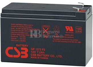Batería SAI 12 Voltios 7,2 Amperios CSB GP1272 F2