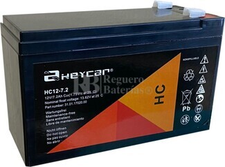 Batera SAI 12 Voltios 7,2 Amperios HEYCAR HC12-7.2