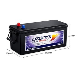 Bater�a Solar 12 Voltios 165 Amperios Sin Mantenimiento Ozonyx OZX165.AS