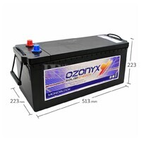 Bater�a Solar 12 Voltios 205 Amperios C.Mantenimiento OZX205.A