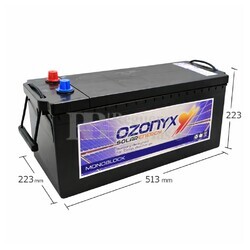 Bater�a Solar 12 Voltios 205 Amperios C.Mantenimiento OZX205.A