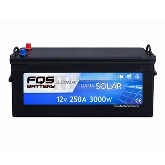 Bater�a Solar 250 Amperios sin mantenimiento 12 Voltios FQS250S-12