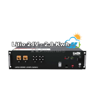 Batera Solar Litio 24 Voltios 2,8Kwh LVIF24-2850RS
