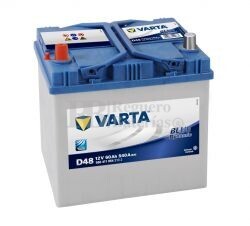 Batera VARTA 12 Voltios 60 Ah Blue Dynamic 560 411 054 Ref.D48 EN 540A 232X173X225