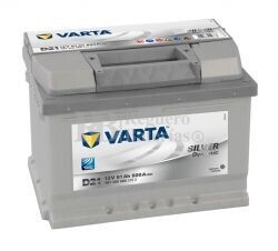 Batera VARTA 12 Voltios 61 Ah Silver Dynamic 561 400 060 Ref. D21 EN 600A 242X175X175