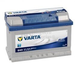 Batera VARTA 12 Voltios 72 Ah Blue Dynamic 572 409 068 Ref.E43 EN 680A 278X175X175