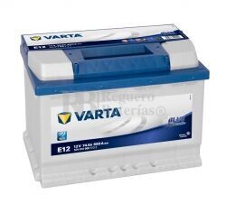 Batera VARTA 12 Voltios 74 Ah Blue Dynamic 574 013 068 Ref.E12 EN 680A 278X175X190
