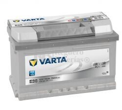 Batera VARTA 12 Voltios 74 Ah Silver Dynamic 574 402 075 Ref.E38 EN 750A 278X175X175