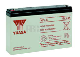 Batera 6 Voltios 7 Amperios Yuasa NP7-6